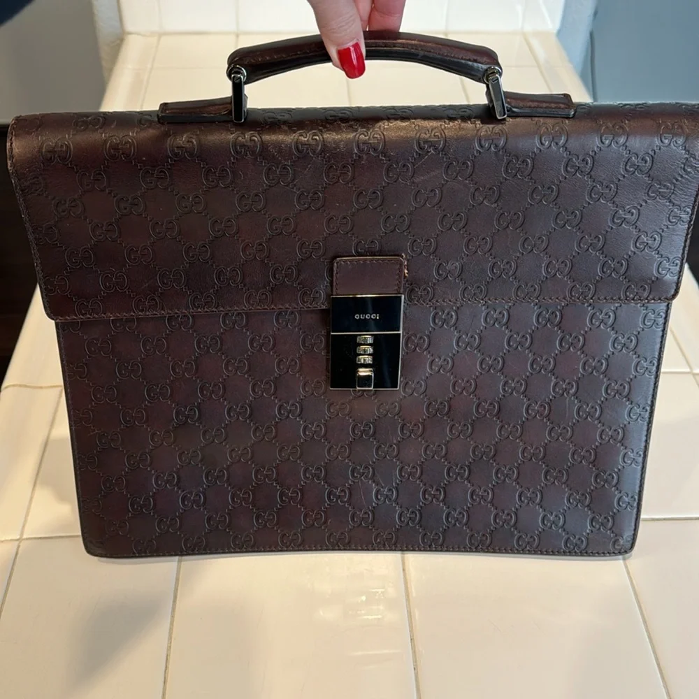 Gucci Vintage Leather Briefcase